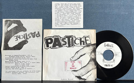 PASTICHE FLASH OF THE MOMENT~1976 EUPHORIA 3rd PRESS 7-INCH 45~INSERTS~POWER POP
