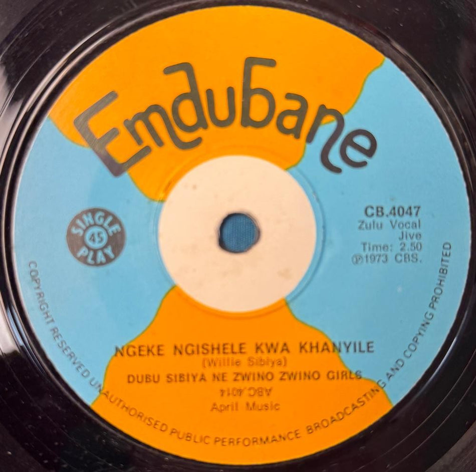 SO AFRICA 45: Dubu Sibiya Ne Zwino Girls: Ngeke Ngishele.../Wangala Kanjani~HEAR