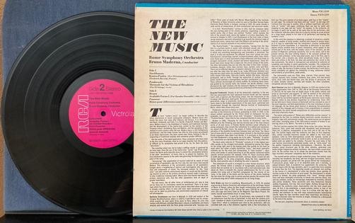 STOCKHAUSEN/PENDERECKI/BROWN/POUSSEUR/MADERNA~ROME SYMPHONY ORCH~NEW MUSIC RE LP