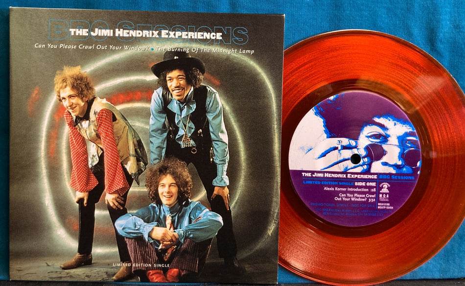 JIMI HENDRIX CAN YOU PLEASE CRAWL OUT... LE RED VINYL PICTURE SLEEVE 45~UNPLAYED