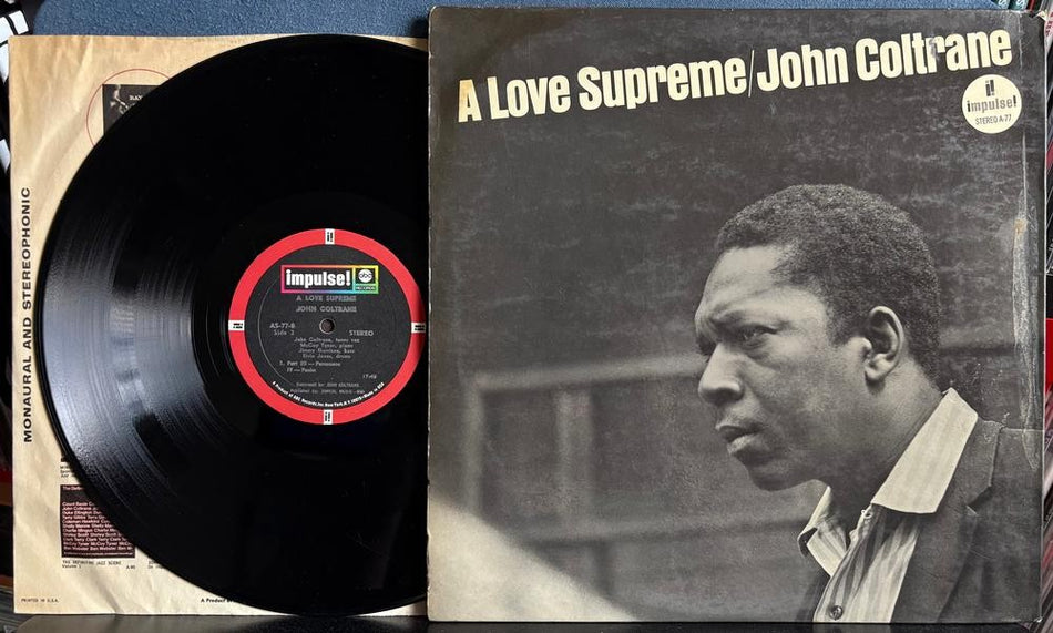 JOHN COLTRANE A LOVE SUPREME~1968 ABC IMPULSE! STEREO RE LP~VAN GELDER~HARD BOP