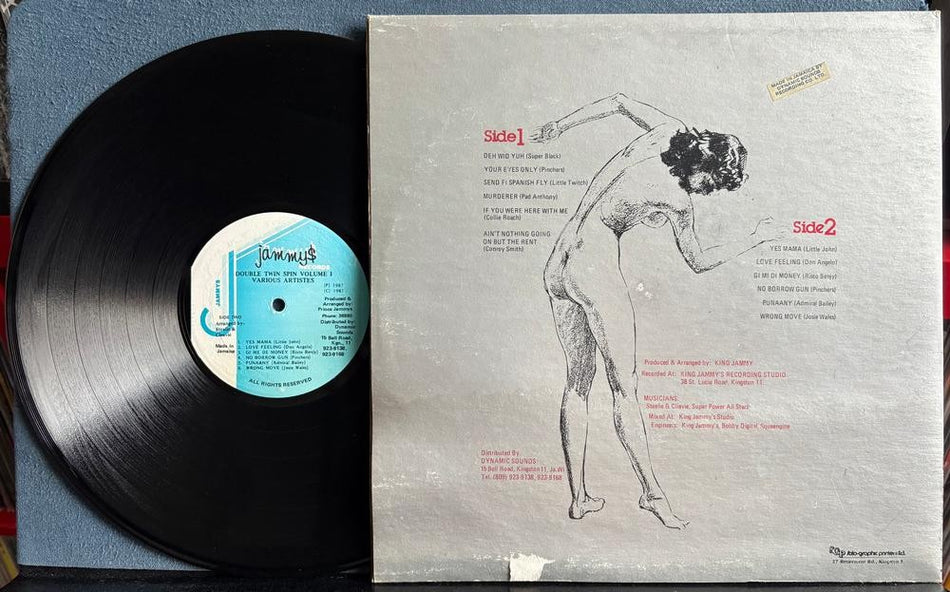 DOUBLE TWIN SPIN VOLUME 1~1987 JAMMY'S JAMAICA COMP LP~REGGAE~DANCEHALL~PUNAANY