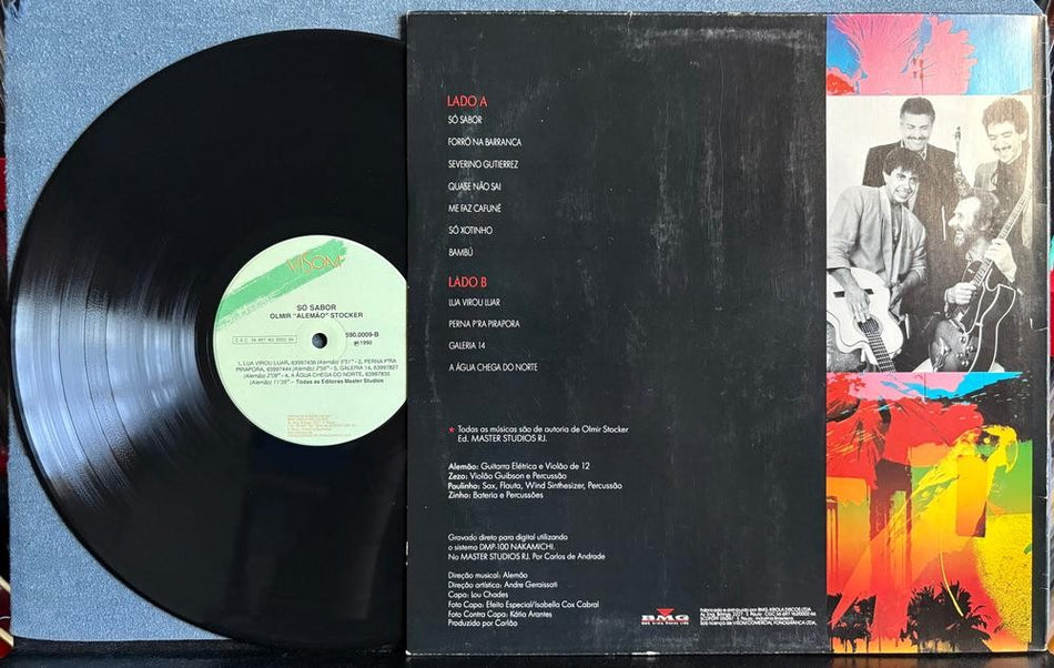 ALEMAO OLMIR STOCKER SO SABOR~NM ORG 1990 VISOM BRAZIL FIRST PRESS LP~LATIN JAZZ