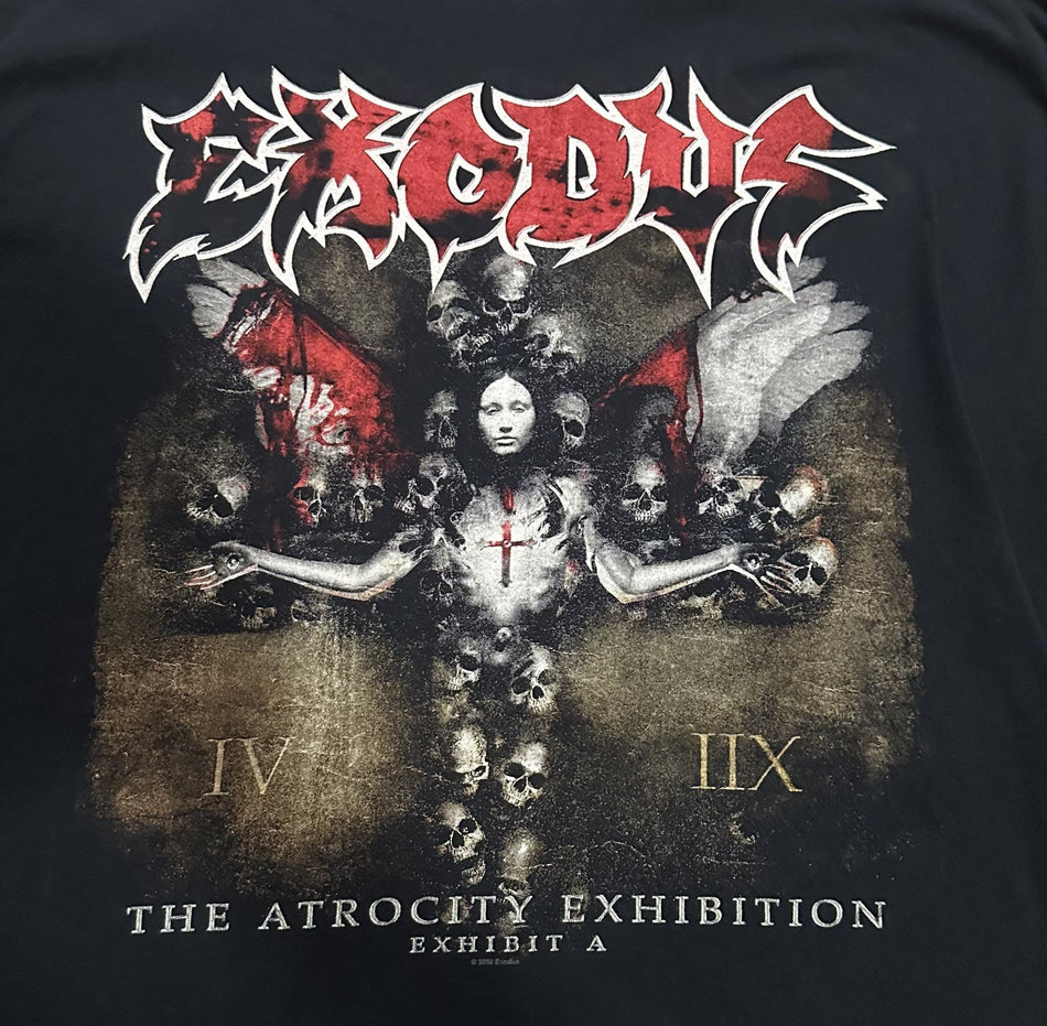 EXODUS CONCERT LONG SLEEVE T-SHIRT~2008 TOUR~THE ATROCITY EXHIBITION~BLACK~XL