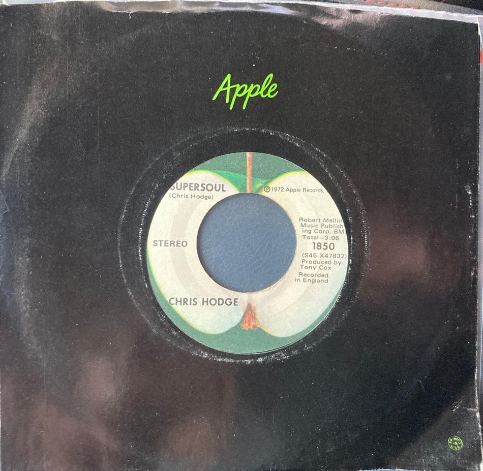 CHRIS HODGE WE'RE ON OUR WAY/ SUPERSOUL~NM- ORIG 1972 APPLE 7"~STERLING~SLEEVE