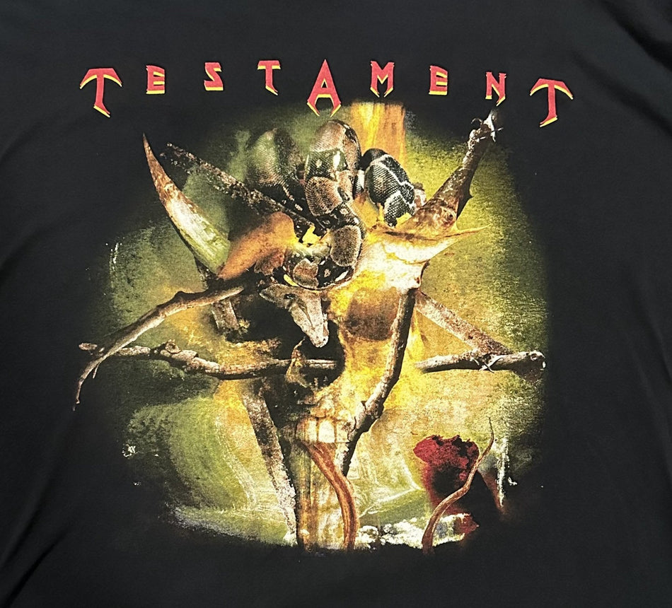TESTAMENT CONCERT LONG SLEEVE T-SHIRT~2002 TOUR~BLACK~XL~EXC COND~VINTAGE~RARE
