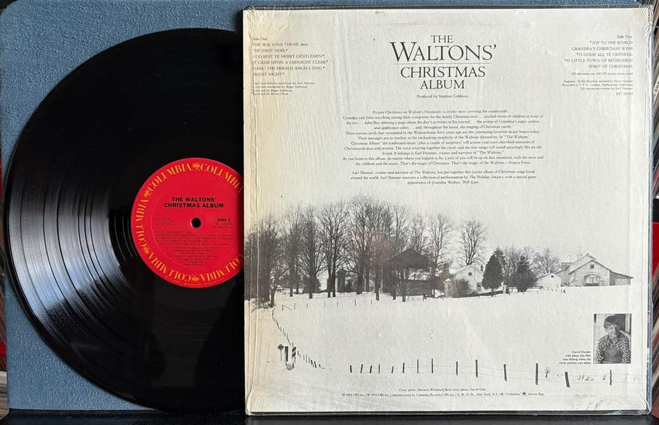 THE HOLIDAY SINGERS~WALTONS CHRISTMAS ALBUM~1974 COLUMBIA LP w/SHRINK~SOUNDTRACK