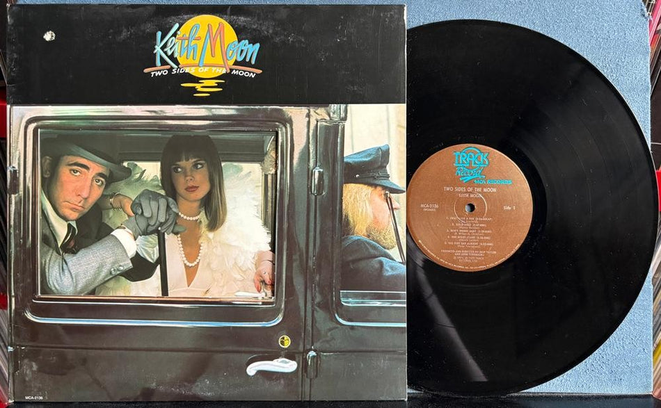 KEITH MOON TWO SIDES OF THE MOON~NM- 1975 1st PRESS LP~DIE-CUT COVER w/INNER~WHO