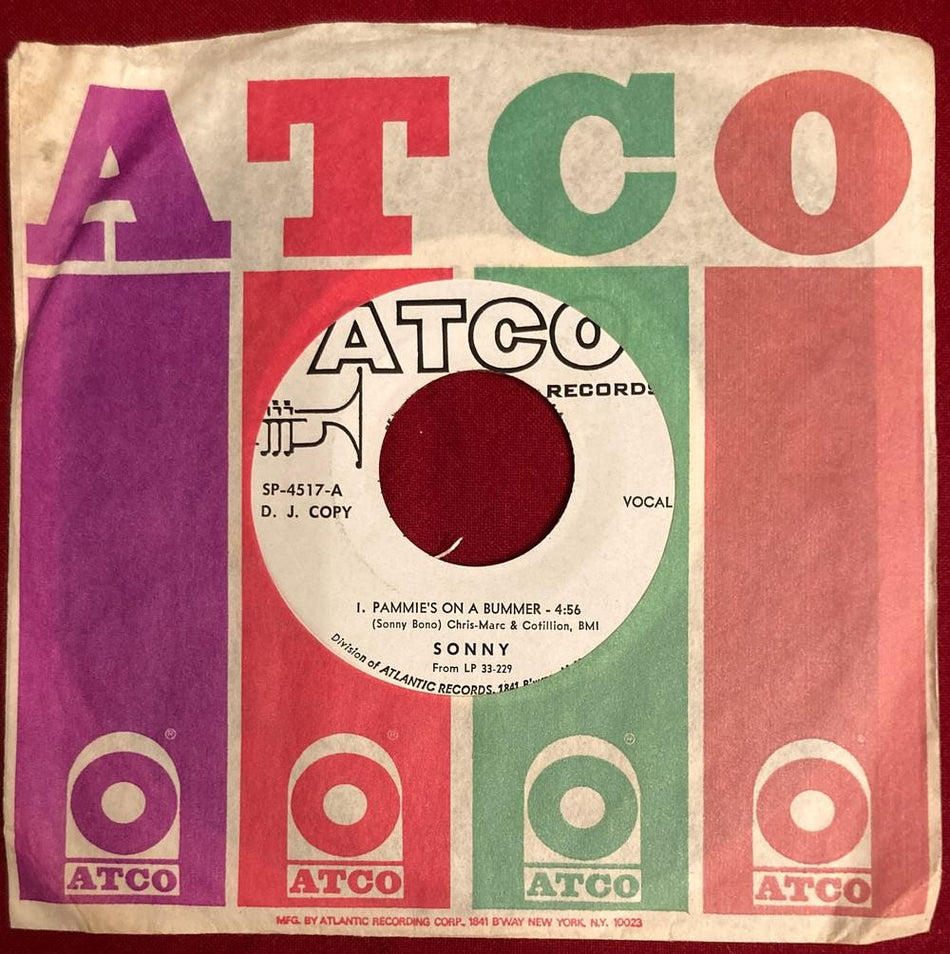 SONNY BONO~RARE 1967 3-SONG WL PROMO EP 7"~PAMMIE'S~BEST FRIEND'S GIRL~I WOULD 