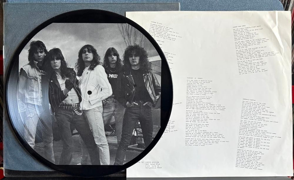 JAG PANZER AMPLE DESTRUCTION~VG+ OG 1984 IRON WORKS PICTURE DISC LP~INSERT~METAL