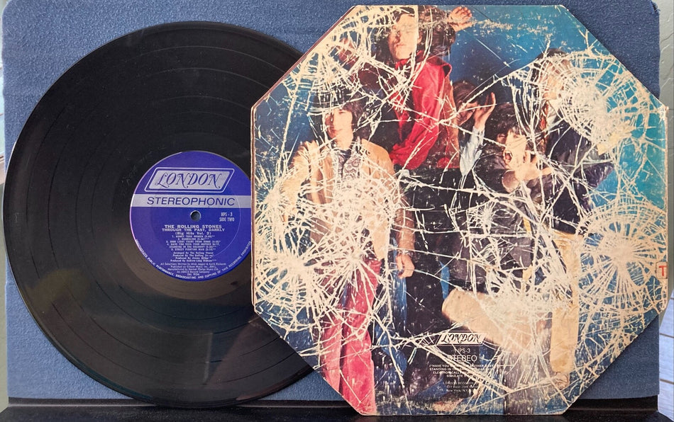 ROLLING STONES THROUGH PAST DARKLY~BIG HITS 2~1969 LP w/OCTAGON CVR~RARE STICKER