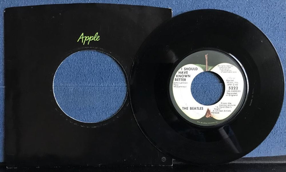 BEATLES~A HARD DAY'S NIGHT~NM- 1975 WEST COAST LA RE 7-INCH SNGL~ALL RIGHTS LBL