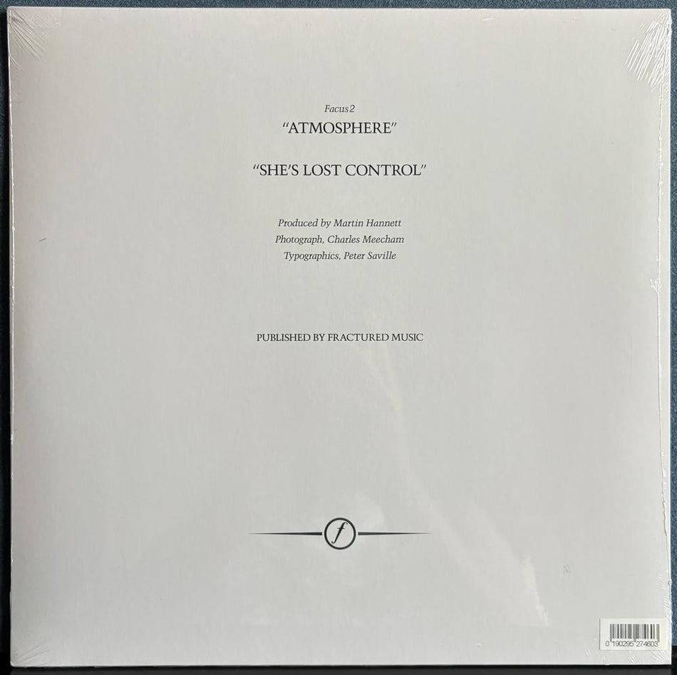 JOY DIVISION ATMOSPHERE~SEALED 2020 EU 180G 12-INCH 45RPM SINGLE RE LP~POST-PUNK