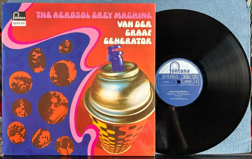 VAN DER GRAAF GENERATOR AEROSOL GREY MACHINE~VG++ 1974 FONTANA GERMAN RE LP~PROG