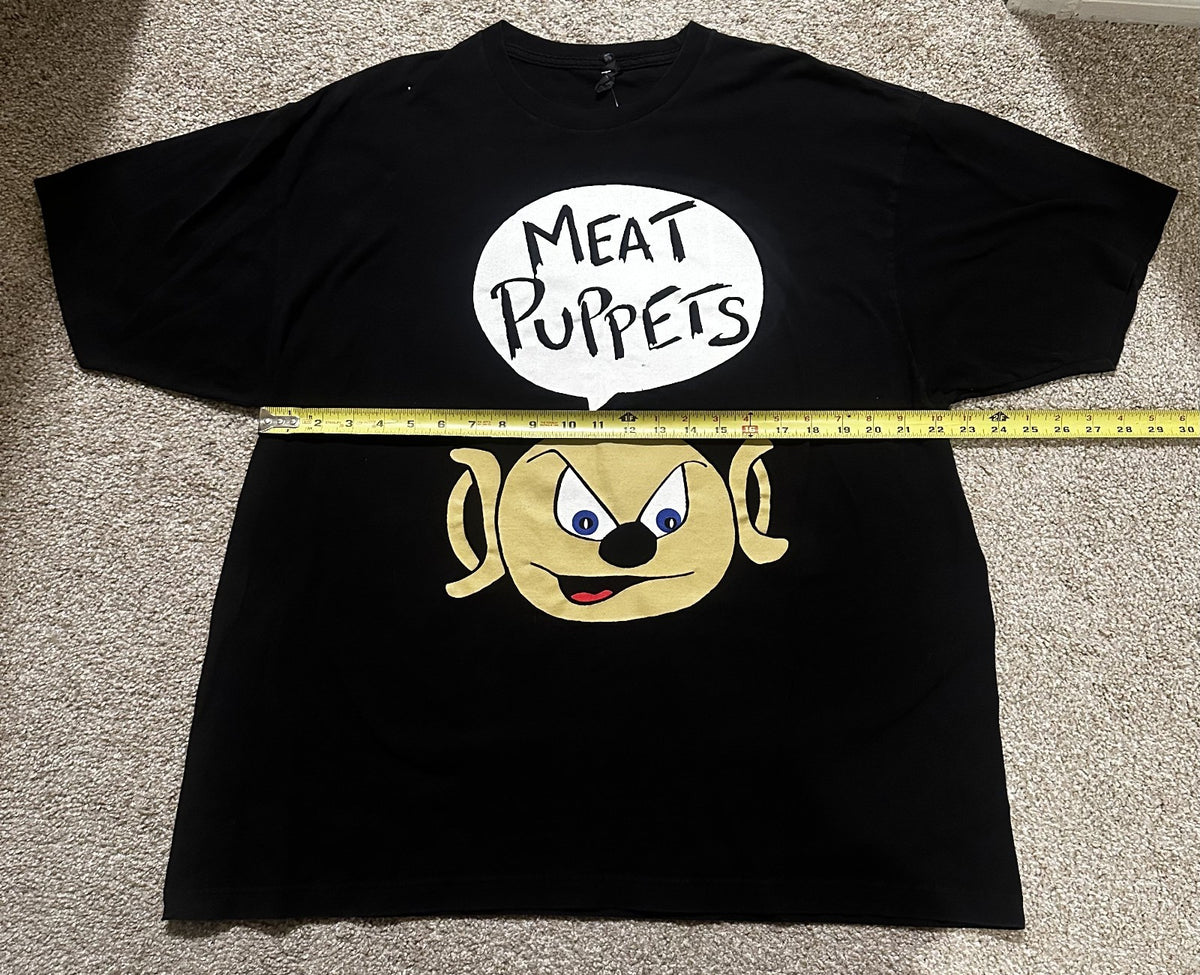 MEAT PUPPETS BAND T-SHIRT~BLACK MOUSE~ORIGINAL~2XL~BLACK~EXC COND~RARE~VINTAGE