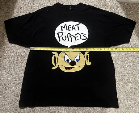 MEAT PUPPETS BAND T-SHIRT~BLACK MOUSE~ORIGINAL~2XL~BLACK~EXC COND~RARE~VINTAGE