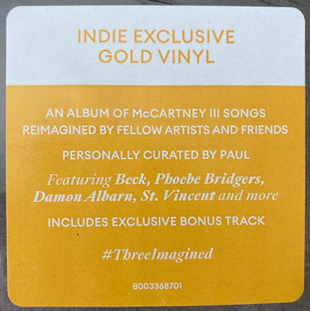 PAUL McCARTNEY III (3) IMAGINED~SEALED LIMITED EDITION INDIE EXCLUSIVE GOLD 2xLP