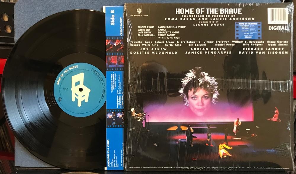 LAURIE ANDERSON HOME OF THE BRAVE~NM- 1986 WARNER BROS LP w/SHRINK~INNER~LUDWIG
