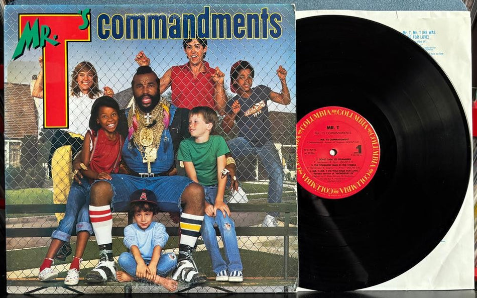 MR. T's COMMANDMENTS~NM- 1984 COLUMBIA PROMO COPY LP w/INNER~FUNK~RAP~BFC 39596