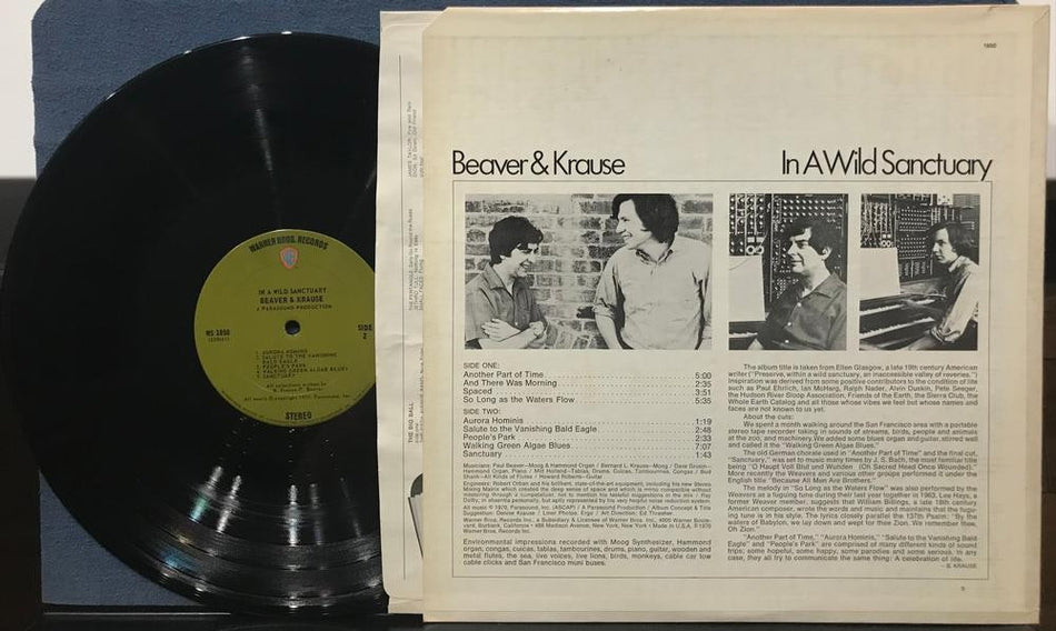 BEAVER AND KRAUSE IN A WILD SANCTUARY~NM- 1970 WARNER BROS 1st PRESS LP~AMBIENT
