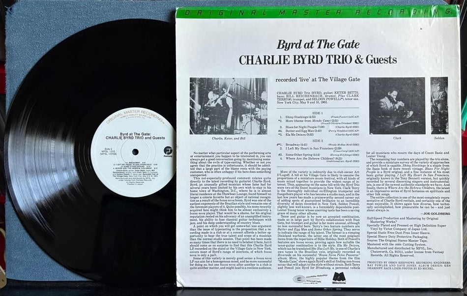 CHARLIE BYRD TRIO AND GUESTS~BYRD AT THE GATE~NM 1982 LMTD MFSL AUDIOPHILE RE LP