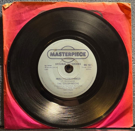 SOUTH AFRICA 45~GOLDFINGERS~IMALI YEZINYEMBEZI~1979 CBS MASTERPIECE~SOUL~HEAR