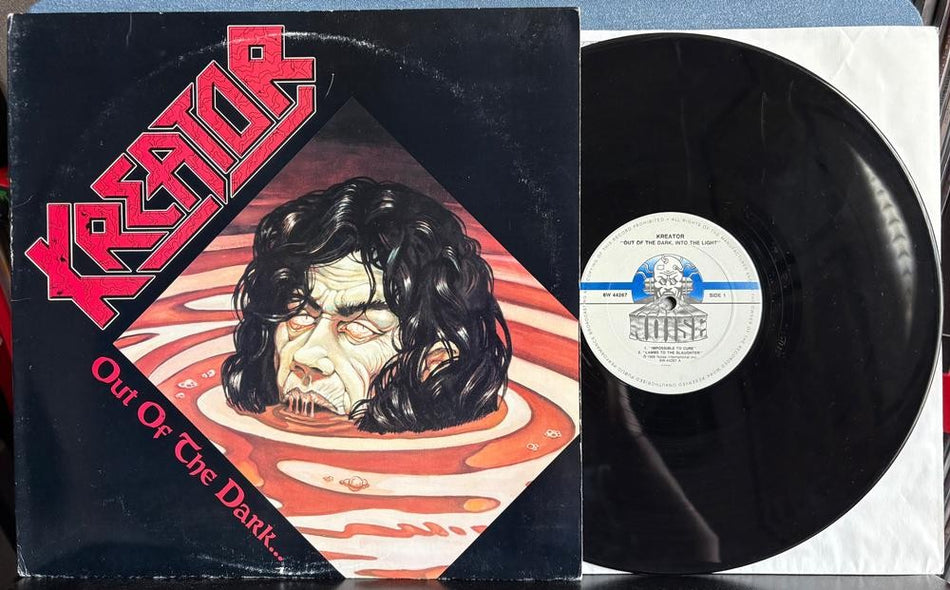 KREATOR OUT OF THE DARK INTO THE LIGHT EP~1988 NOISE FIRST PRESS LP~INNER~THRASH