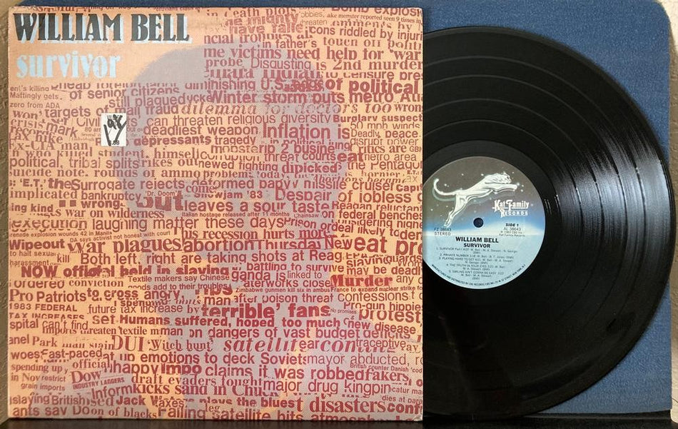 WILLIAM BELL SURVIVOR~NM- 1983 KAT FAMILY RECORDS PROMO FIRST PRESS LP~POP~SOUL