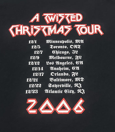 TWISTED SISTER 2006 TOUR T-SHIRT~A TWISTED CHRISTMAS~XL~BLACK~EXC~RARE~VINTAGE