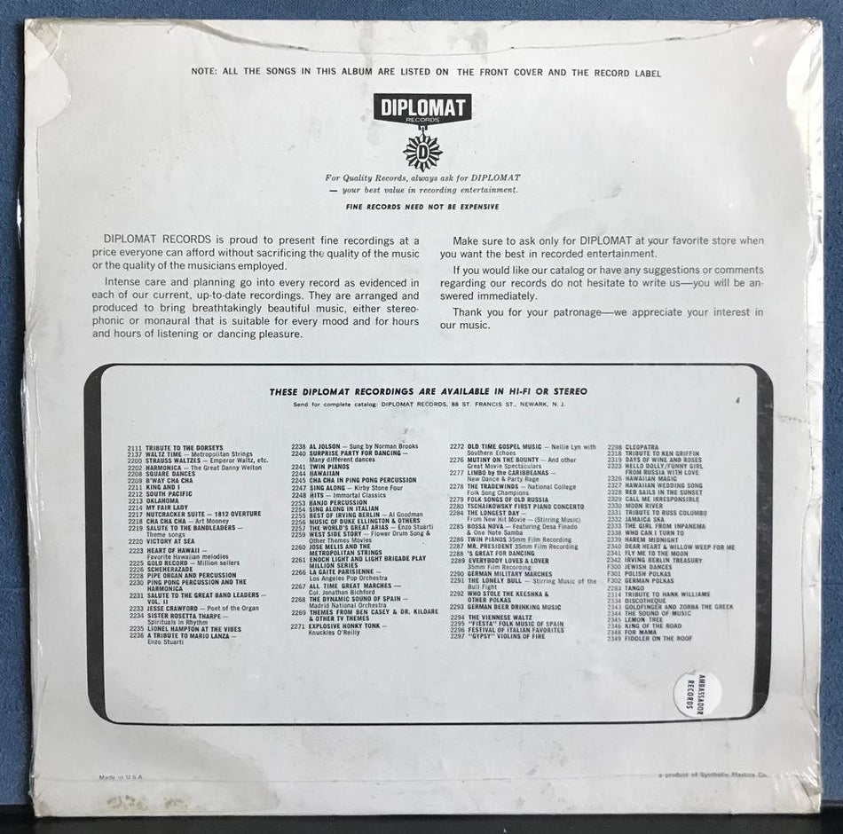 LONESOME VALLEY SINGERS~MEN IN GREEN BERETS~SEALED '66 MONO DIPLOMAT LP~MILITARY