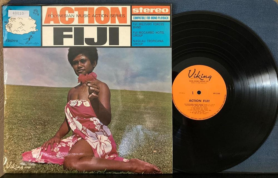 ACTION FIJI! New Zealand LP~VIKING VP250 PACIFIC POLYNESIAN MUSIC ACTION~NASILAU