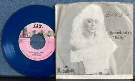 BOBBI LACE SOMEBODY'S BABY~NM- 1987 615 RECORDS BLUE VINYL 7-INCH 45 PICTURE SLV
