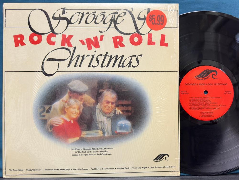 SCROOGE'S ROCK N ROLL CHRISTMAS~SHRINK~NM ORIG 1983 LP~MIKE LOVE of BEACH BOYS