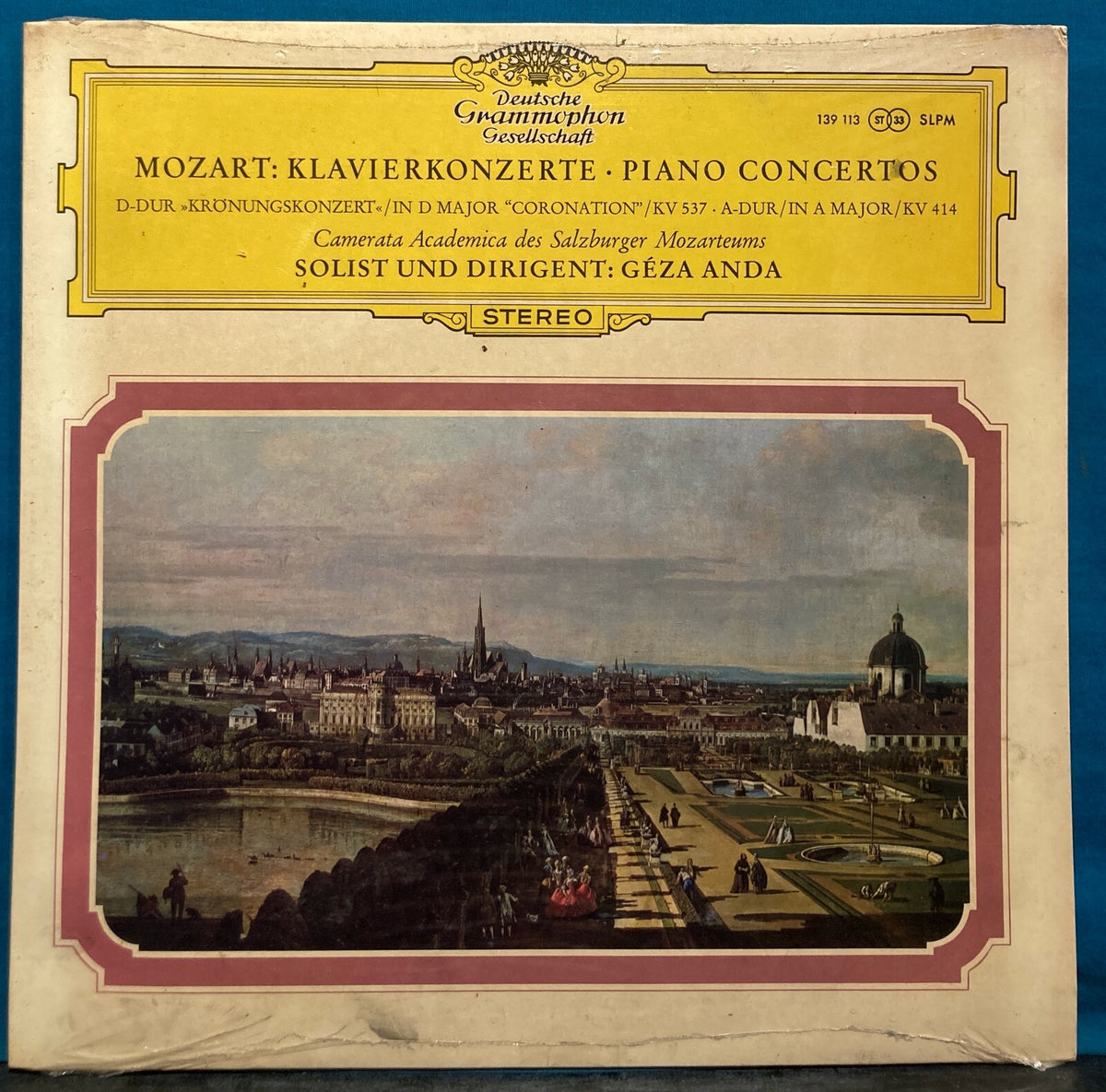 MOZART~GEZA ANDA Piano Concertos KV 537 KV 414~SEALED 1966 ITALY DGG SLPM 139113
