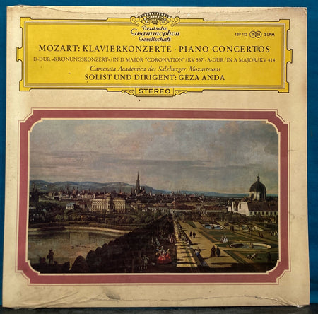 MOZART~GEZA ANDA Piano Concertos KV 537 KV 414~SEALED 1966 ITALY DGG SLPM 139113