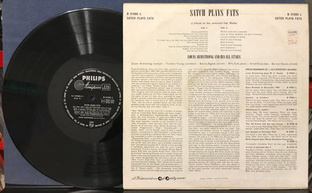 LOUIS ARMSTRONG AND HIS ALL-STARS~SATCH PLAYS FATS~'56 PHILIPS HOLLAND LP~WALLER