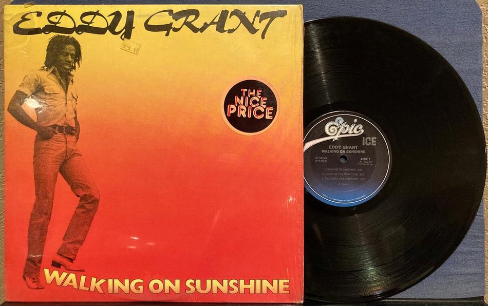 EDDY GRANT WALKING ON SUNSHINE~1979 EPIC/ICE US PRESS LP~SHRINK~REGGAE~STERLING