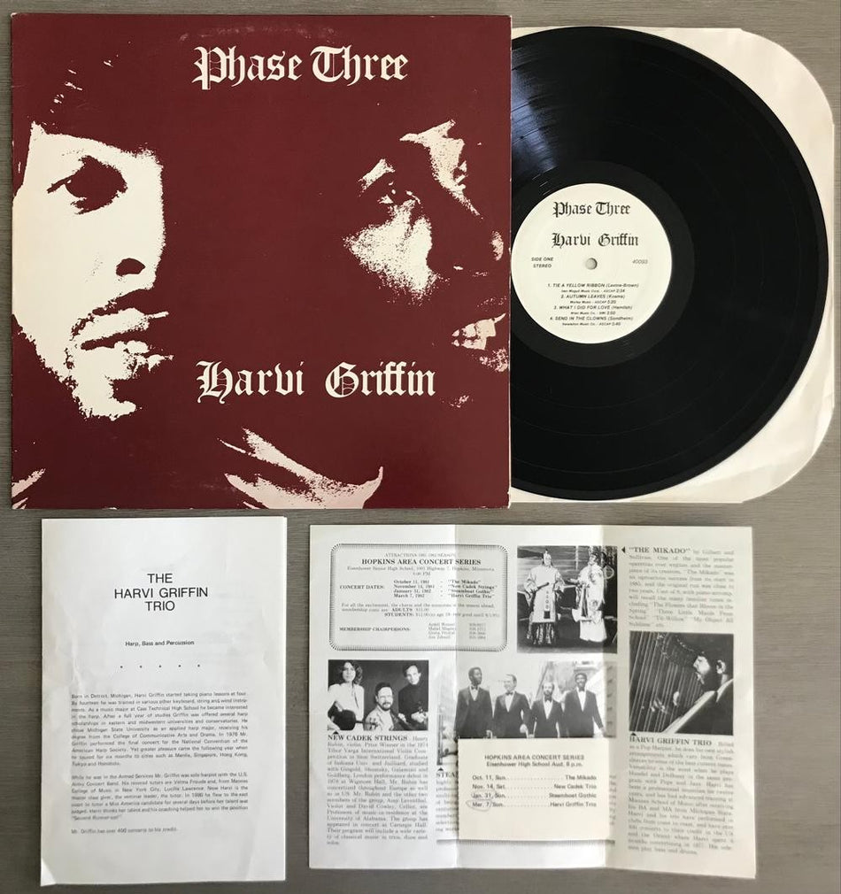 HARVI GRIFFIN PHASE THREE~SIGNED ORG 1979 SELF-RELEASED LP~AUTOGRAPHED~JAZZ-FUNK