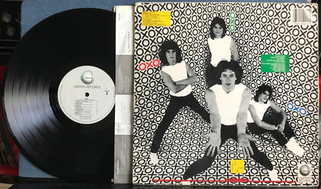 OXO SELF-TITLED LP~1983 GEFFEN GOLD STAMP PROMO LP w/HYPE STCKR~INNER~GREEN CVR