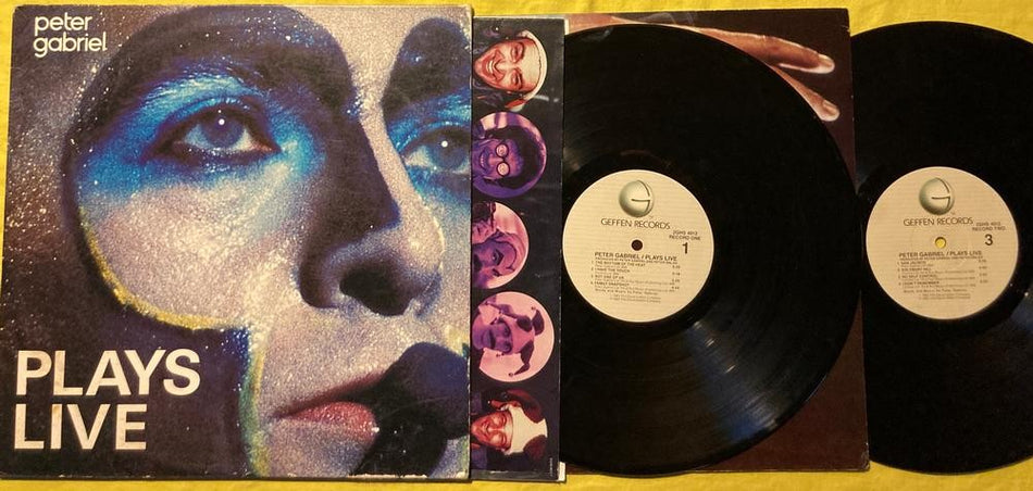 PETER GABRIEL PLAYS LIVE~ORIG 1983 GEFFEN JACKSONVILLE FIRST PRESS 2LP w/INNERS