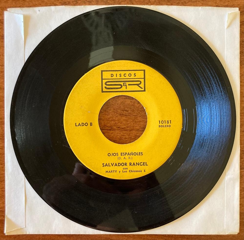 SALVADOR RANGEL~INMENSAMENTE ENAMORADO/OJOS ESPAÑOLES~DISCOS S+R 7-INCH 45~LATIN