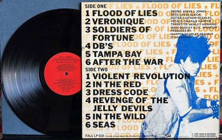U.K. SUBS FLOOD OF LIES~1987 FALLOUT/JUNGLE RECORDS UK REISSUE LP~PUNK~SCARLET