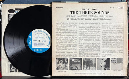 THE THREE SOUNDS HERE WE COME~ORIG 1961 MONO BLUE NOTE LP~RVG~EAR~GENE HARRIS