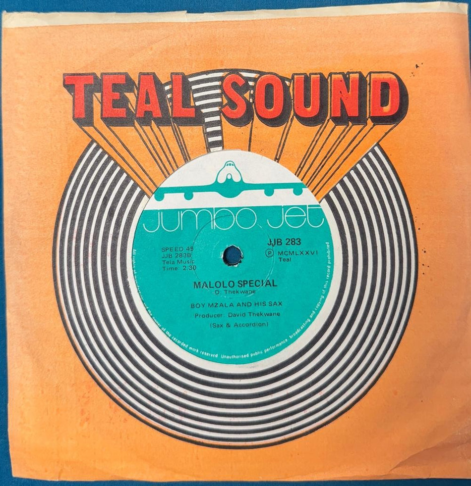 SO AFRICA 45~BOY MAZALA ZOLA GOMARA NO 2/ MALOLO SPECIAL~'76 JUMBO JET JIVE~HEAR