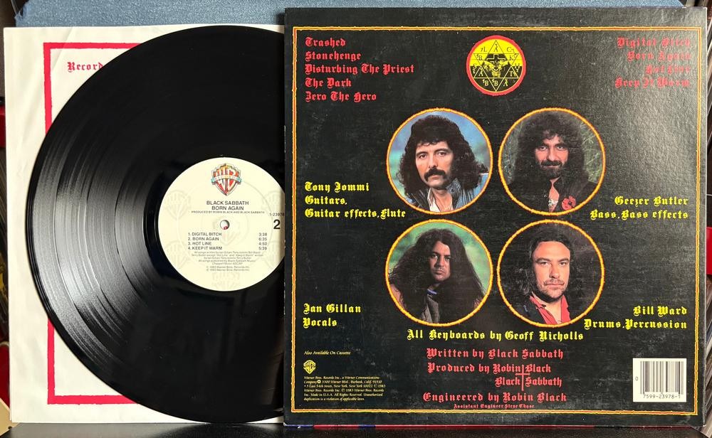 BLACK SABBATH BORN AGAIN~ORG 1983 PROMO COPY LP~INNER SLV~IAN GILLAN~IOMMI~METAL