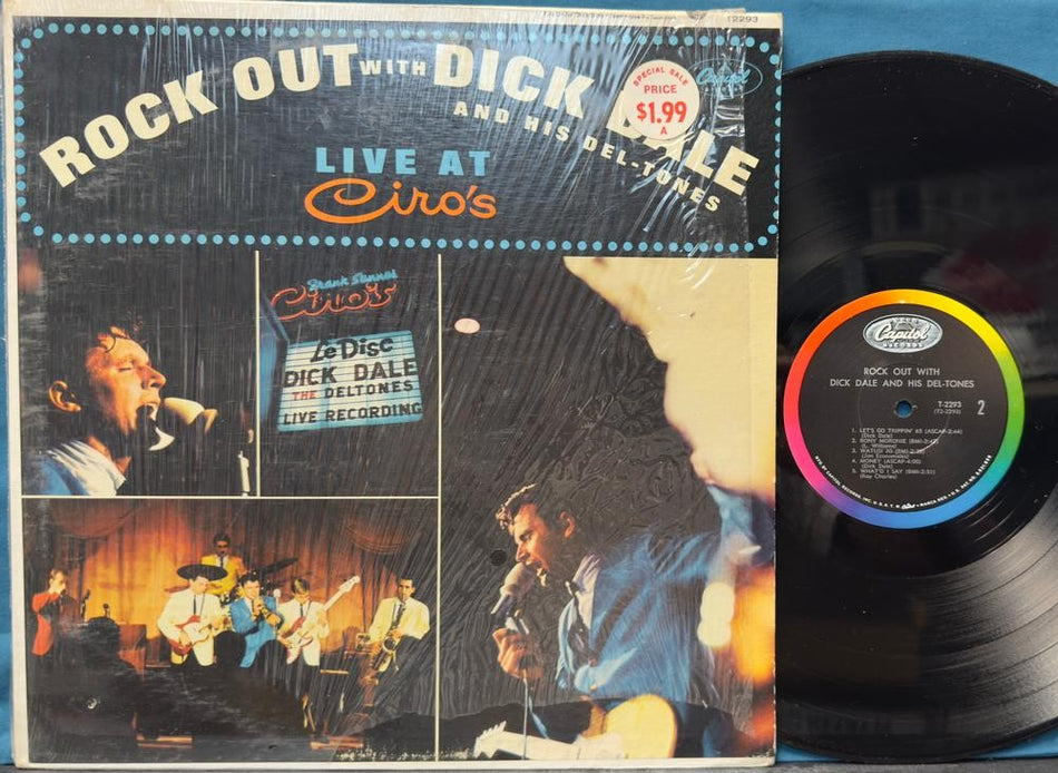 ROCK OUT WITH DICK DALE~LIVE AT CIRO'S~NM/VG++ OG 1965 LP~SHRINK~SURF ROCK