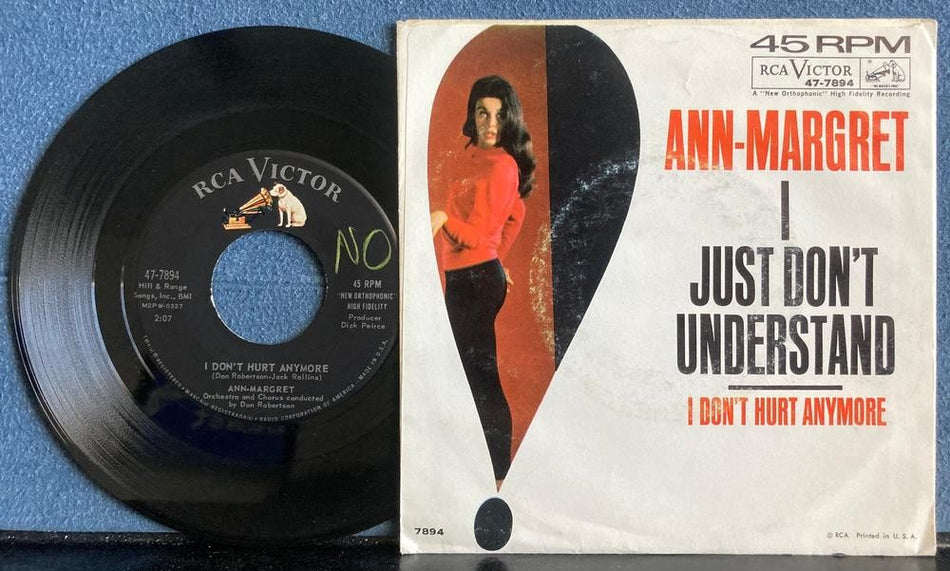 ANN MARGRET~I JUST DON'T UNDERSTAND~VG++ 1961 RCA ROCKAWAY 7" 45 PICTURE SLV