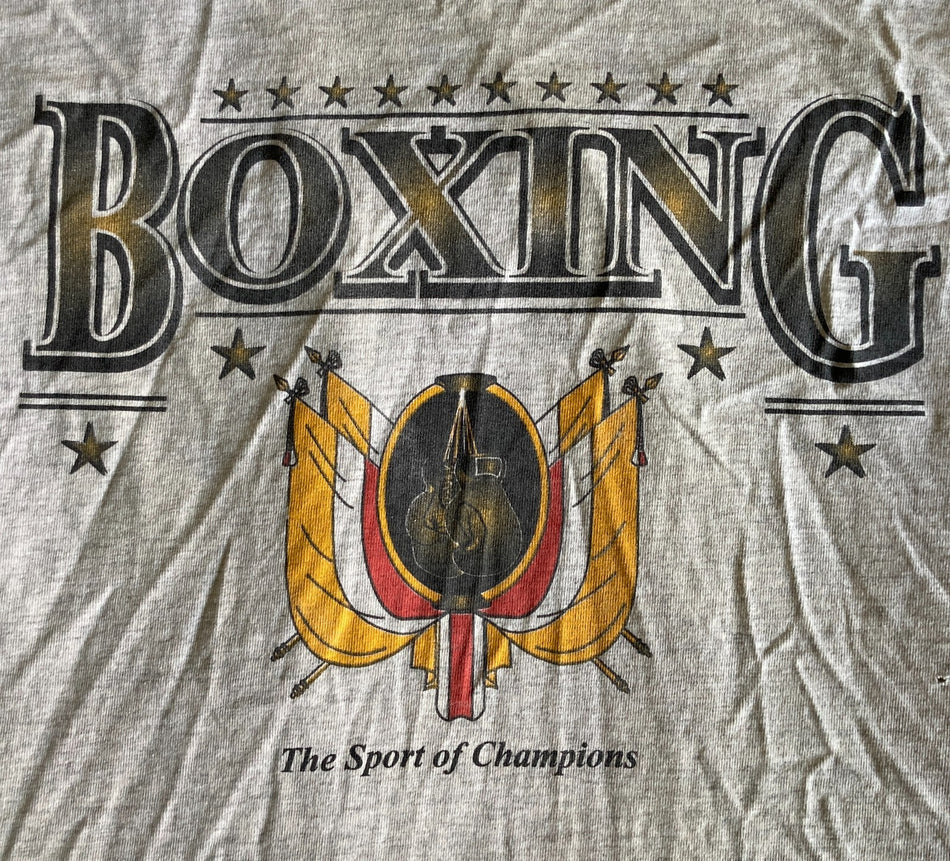 SIGNAL SPORTS BOXING THE SPORT OF CHAMPIONS~XL LIGHTWEIGHT HOODIE SWEATSHIRT~GRY
