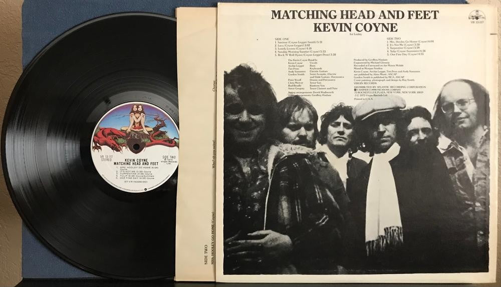 KEVIN COYNE MATCHING HEAD AND FEET~1975 VIRGIN LP w/INNER SLV~MONARCH PRESS~ROCK