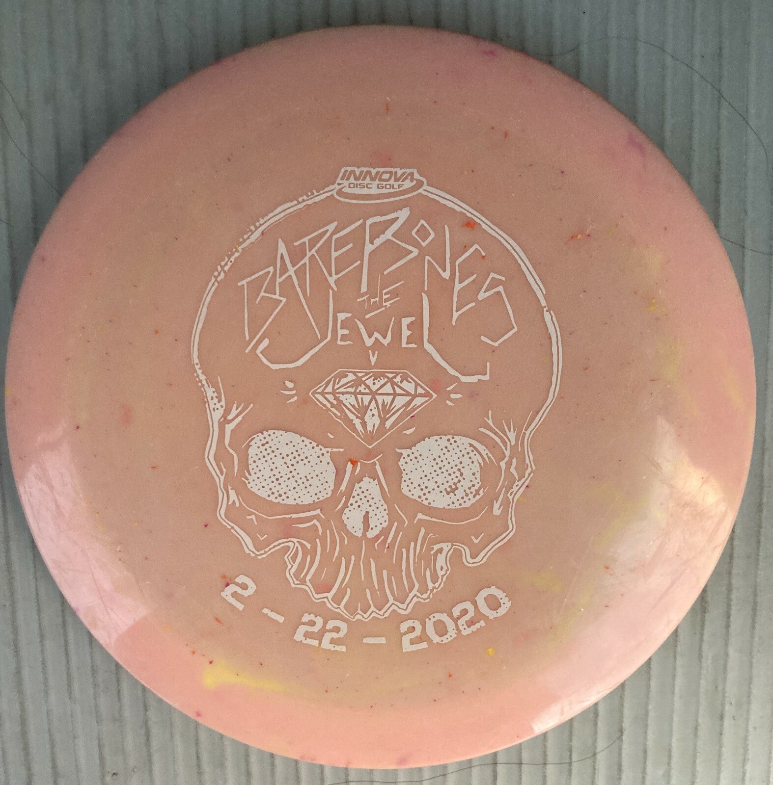 INNOVA BARE BONES THE JEWEL 2-22-2020 LIMITED ED. DISC GOLF~174g~PEACH w/FLECKS